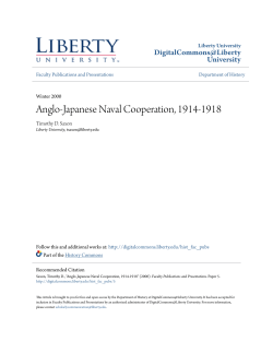 Anglo-Japanese Naval Cooperation, 1914-1918