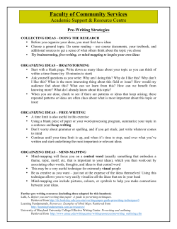Pre-writing strategies