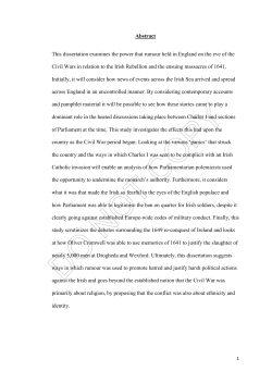 Abstract This dissertation examines the power that rumour held in