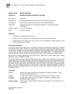 SRP Marine Pollution Lesson 5 - Scientist in Residence Program