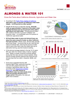Almonds and Water 101 - Almond Board of California