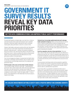 Public Safety Data Communications Survey