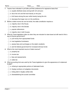 1 Texans have indicated in poll after poll their preference for