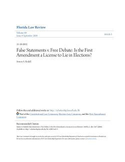False Statements v. Free Debate