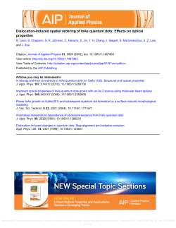 Dislocation-induced spatial ordering of InAs quantum