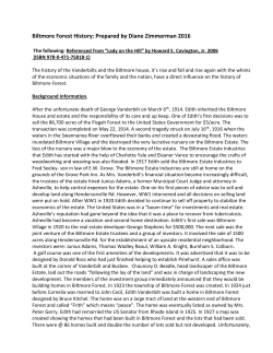 Biltmore Forest History: Prepared by Diane