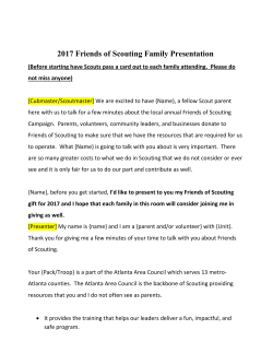 Presentation Script - Atlanta Area Council