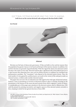 2. Electoral systems in Europe and the case of Albania