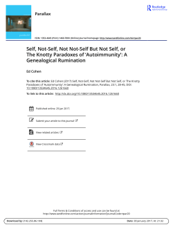 Self, Not-Self, Not Not-Self But Not Self, or The Knotty Paradoxes of
