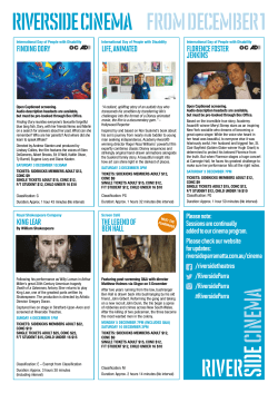 Cinema Program from December 1