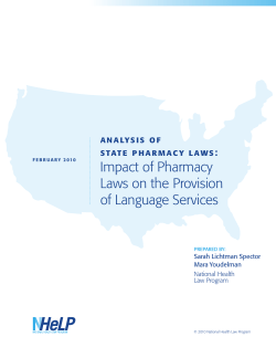 Impact of Pharmacy Laws on the Provision of Language