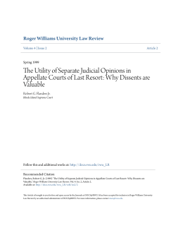 The Utility of Separate Judicial Opinions in Appellate
