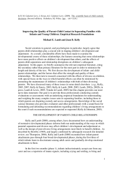 Improving the Quality of Parent-Child Contact