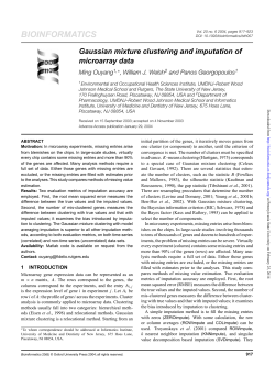 Gaussian mixture clustering and imputation of microarray data