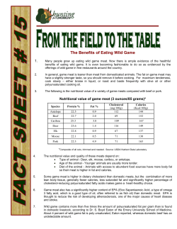The Benefits of Eating Wild Game