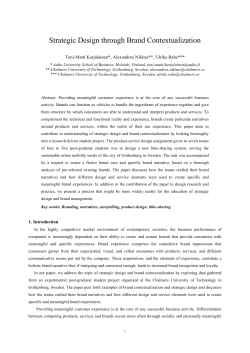 Strategic Design through Brand Contextualization