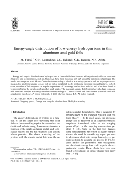 Energy-angle distribution of low-energy hydrogen ions in