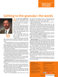 Postal Record editor Getting to the granular: the words
