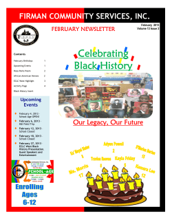 Newsletter February 2013 - Firman Community Services