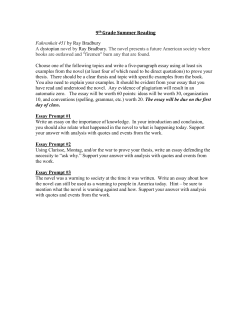 9th Grade Summer Reading Fahrenheit 451 by Ray Bradbury A