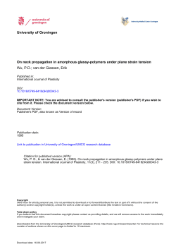 On neck propagation in amorphous glassy-polymers under