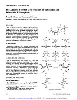 The Aqueous Solution Conformation of