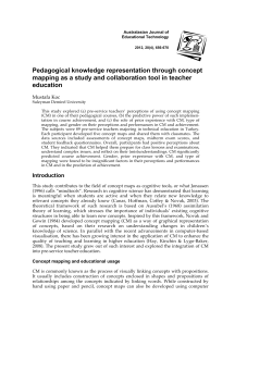Pedagogical knowledge representation through concept mapping