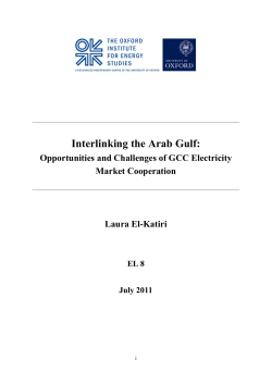 Interlinking the Arab Gulf - Oxford Institute for Energy Studies