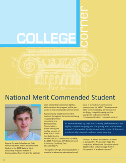 National Merit Commended Student