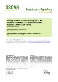 Moving towards Political Participation. The Moderation of