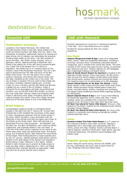 Hosmark`s Destination focus