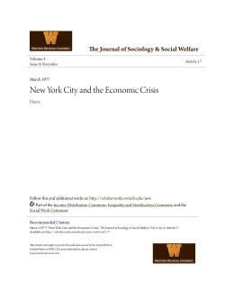 New York City and the Economic Crisis