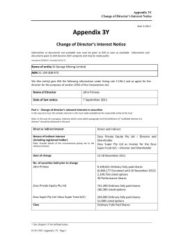 Appendix 3Y - St George Mining Limited