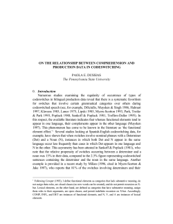 On the relationship between comprehension and