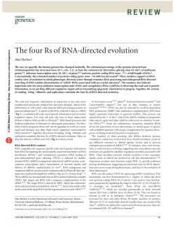 The four Rs of RNA-directed evolution