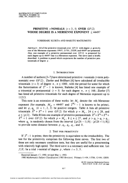 PRIMITIVE i-NOMIALS (t = 3, 5) OVER GF(2)