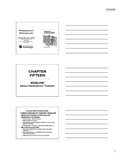 Psy370 Cloninger Ch15 Lecture Handout