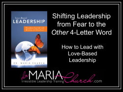 Shifting Leadership from Fear to the Other 4-Letter Word - SHRM-GT