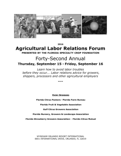 2016 - labor forum schedule.pub - Florida Farm Bureau Federation