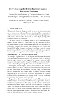 Network Design for Public Transport Success &ndash; Theory and
