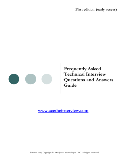 Frequently Asked Interview Questions