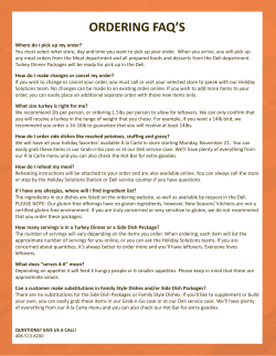 ordering faq`s - New Seasons Market