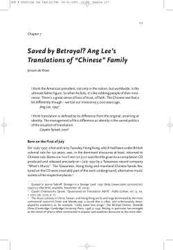 Saved by Betrayal? Ang Lee`s Translations of