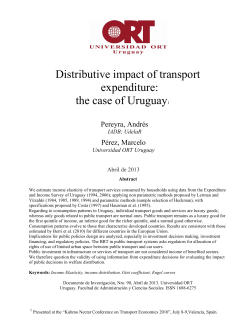 Distributive impact of transport expenditure : The case of Uruguay