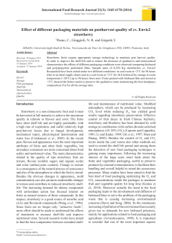 Effect of different packaging materials on postharvest quality of cv