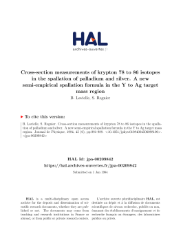 Cross-section measurements of krypton 78 to 86 isotopes in
