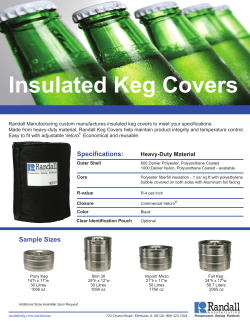 Insulated Keg Covers - Randall Manufacturing