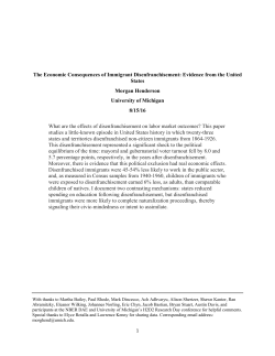 The Economic Consequences of Immigrant