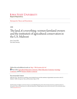 The land, it`s everything: women farmland owners and the institution