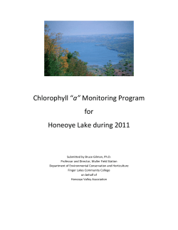 HVA Chlorophyll Monitoring 2011 Report1
